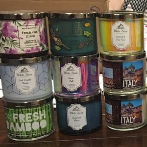 Bbw bath and Body works 3 wick candles